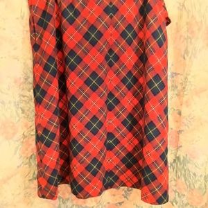 Vintage Plus Size Authentic Pendleton Wool Tartan Skirt